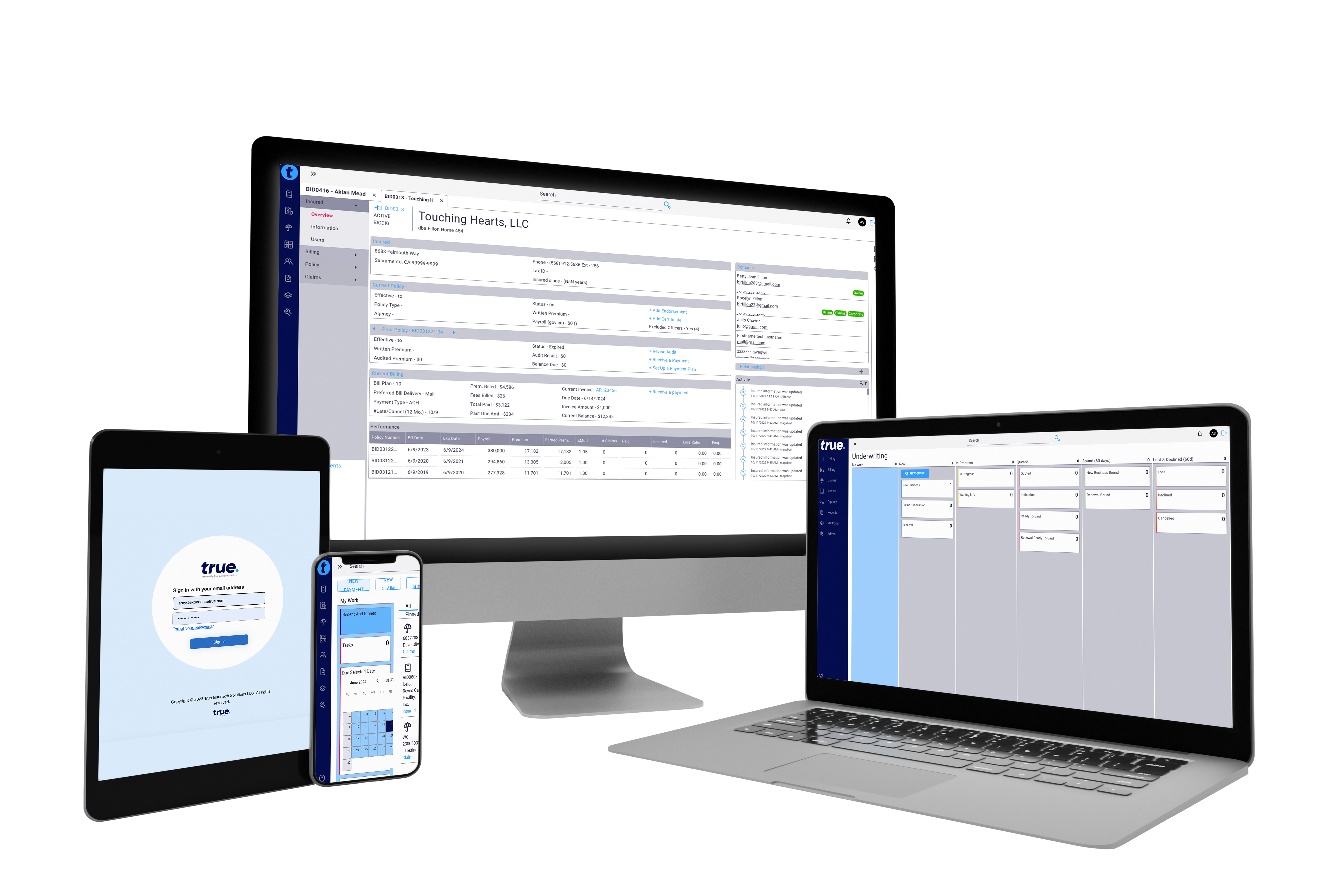Policy Sheet Header Screens