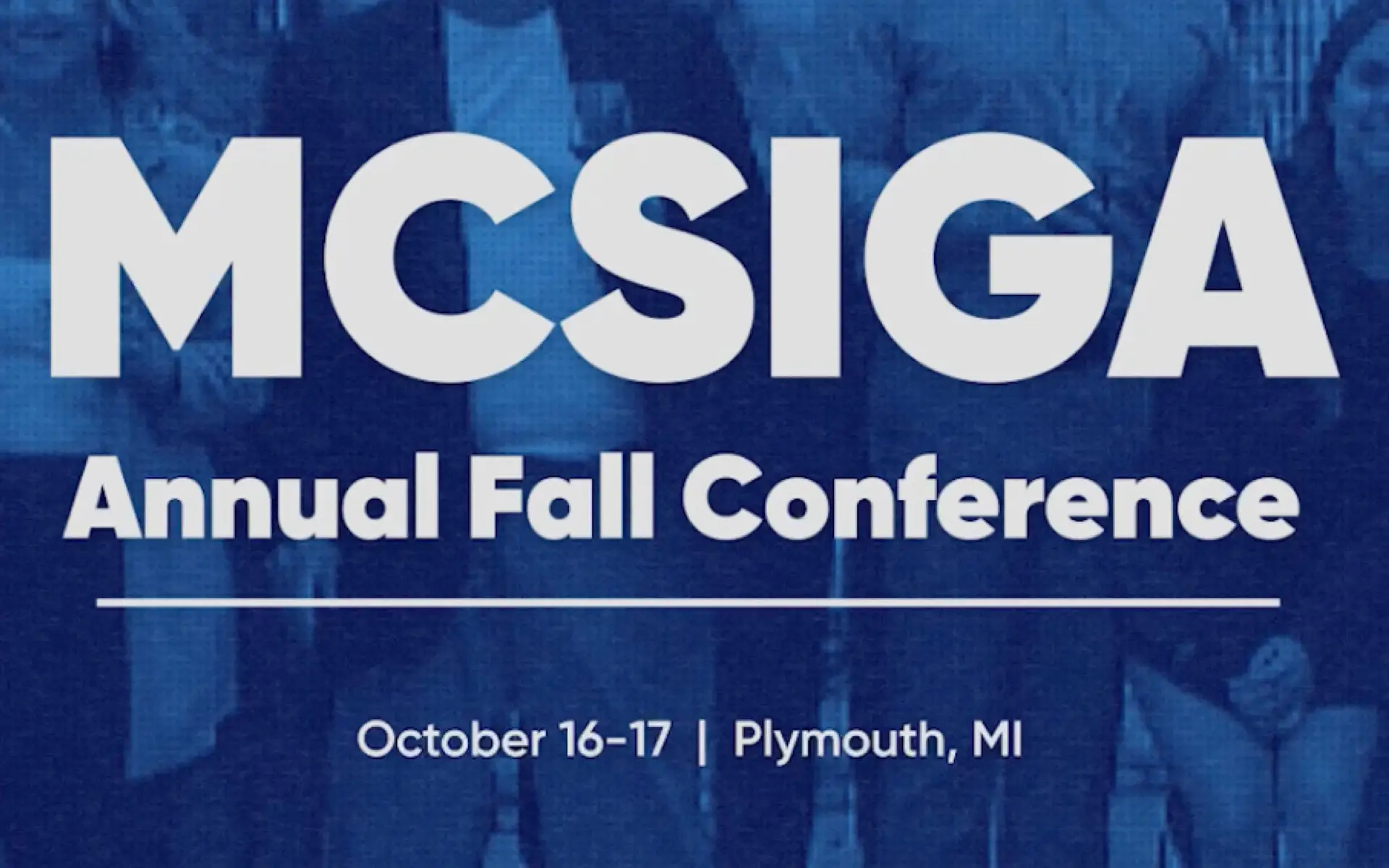 Banner for the 2025 MCSIGA Annual Fall Conference in Plymouth, Michigan, sponsored by True Insurtech Solutions.